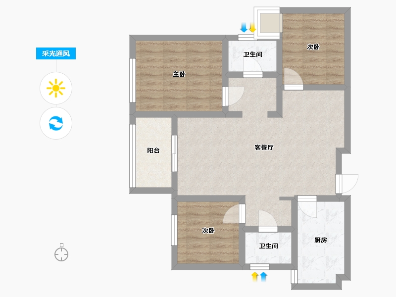 河南省-周口市-万基城-116.00-户型库-采光通风