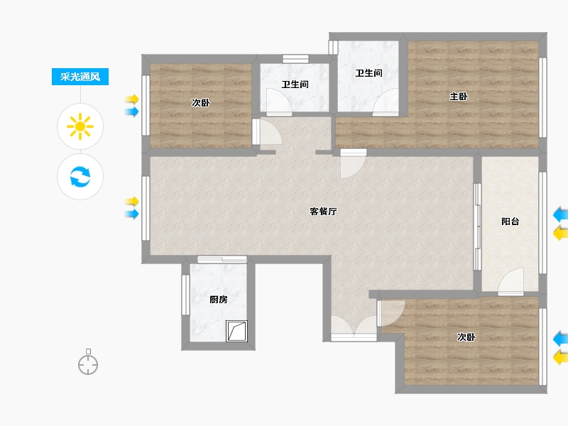 河南省-焦作市-远创郡望府-115.00-户型库-采光通风