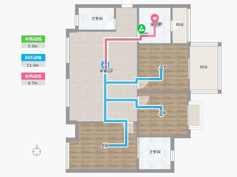 四川省-成都市-中大·君悦金沙5期君郎院-92.80-户型库-动静线