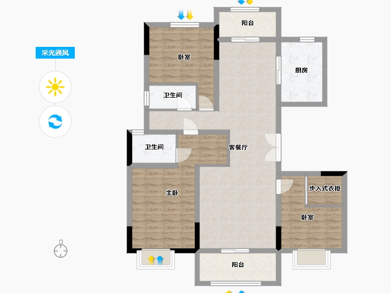 河南省-洛阳市-中成相国府-108.00-户型库-采光通风