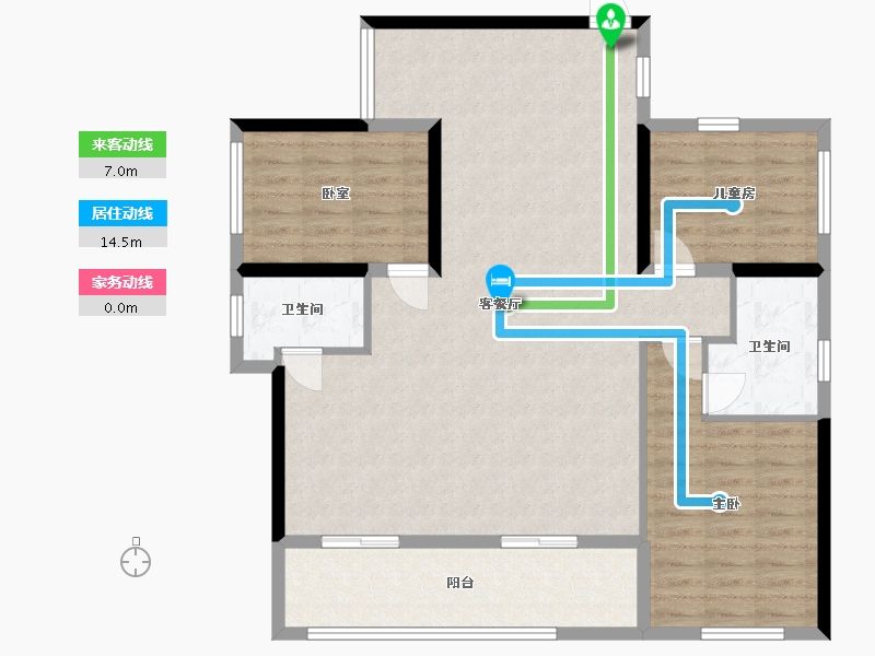 广东省-汕头市-中海悦江府北区-103.20-户型库-动静线