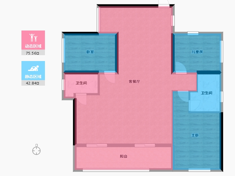 广东省-汕头市-中海悦江府北区-103.20-户型库-动静分区