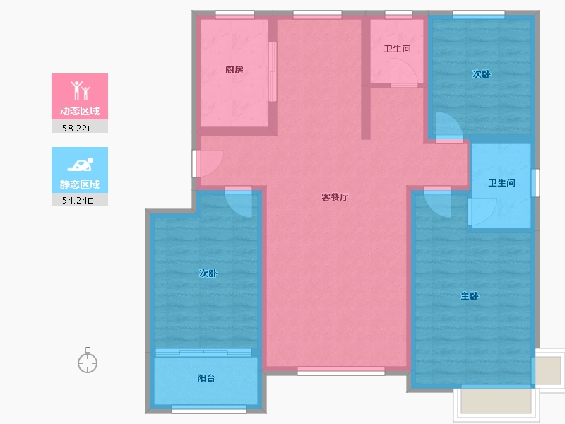 山东省-东营市-海通乐安郡-112.35-户型库-动静分区