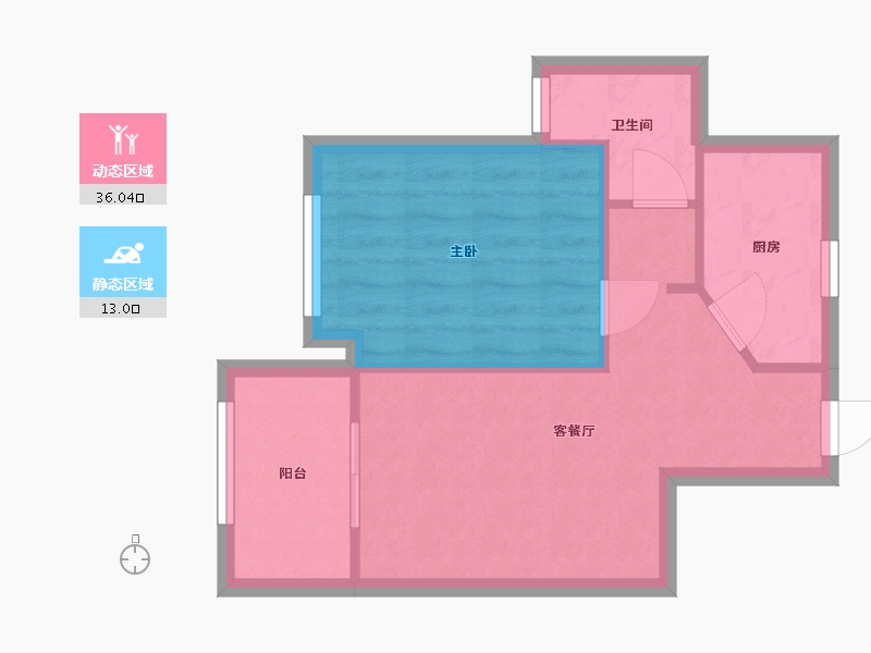 江苏省-苏州市-嘉和丽园-46.74-户型库-动静分区