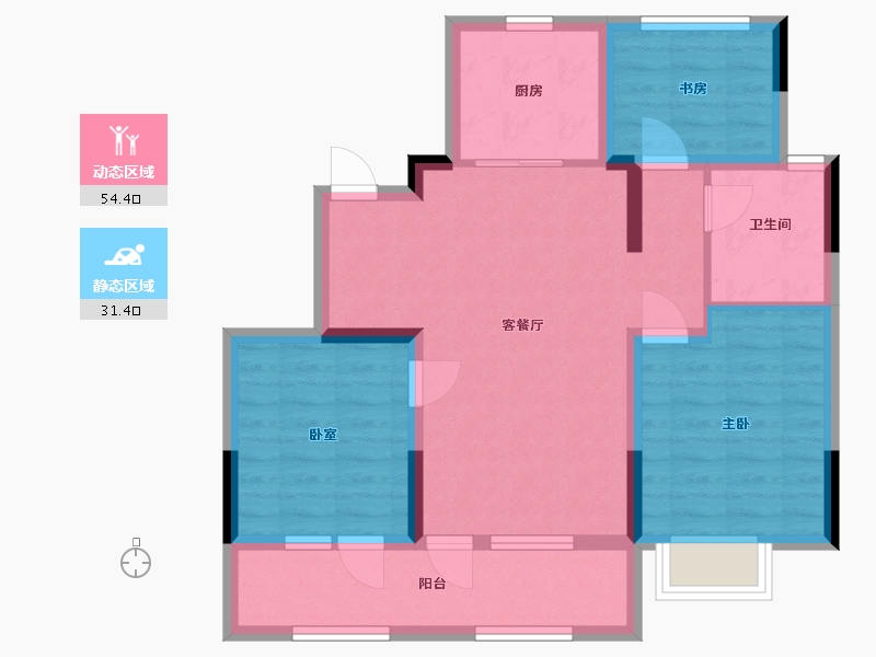 山东省-济宁市-运河春晓-76.00-户型库-动静分区