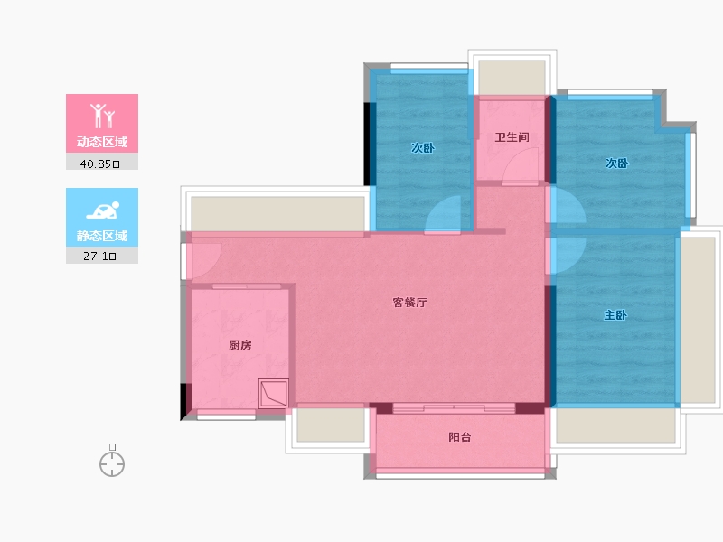 广东省-东莞市-松湖瑞府-60.17-户型库-动静分区