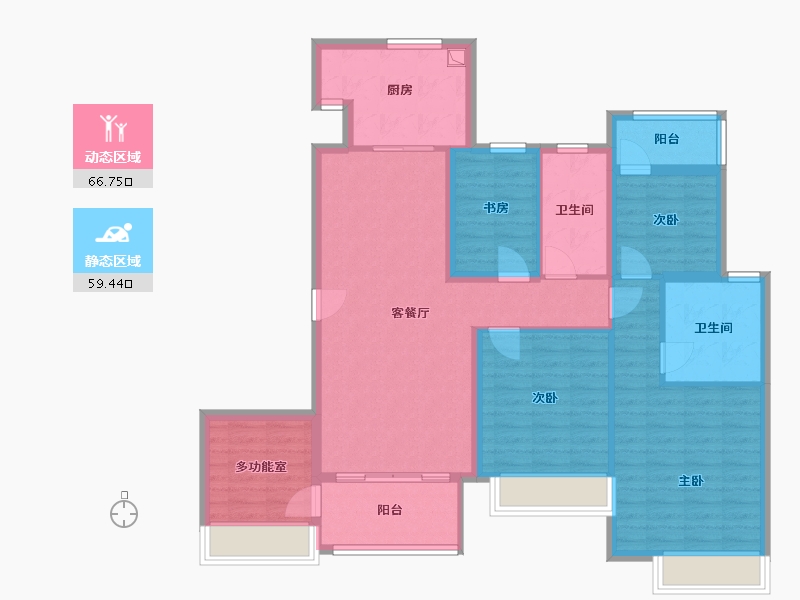 江苏省-徐州市-娇山府-113.00-户型库-动静分区