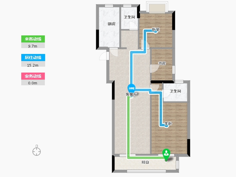 湖北省-武汉市-武汉城建龙樾上城-92.07-户型库-动静线