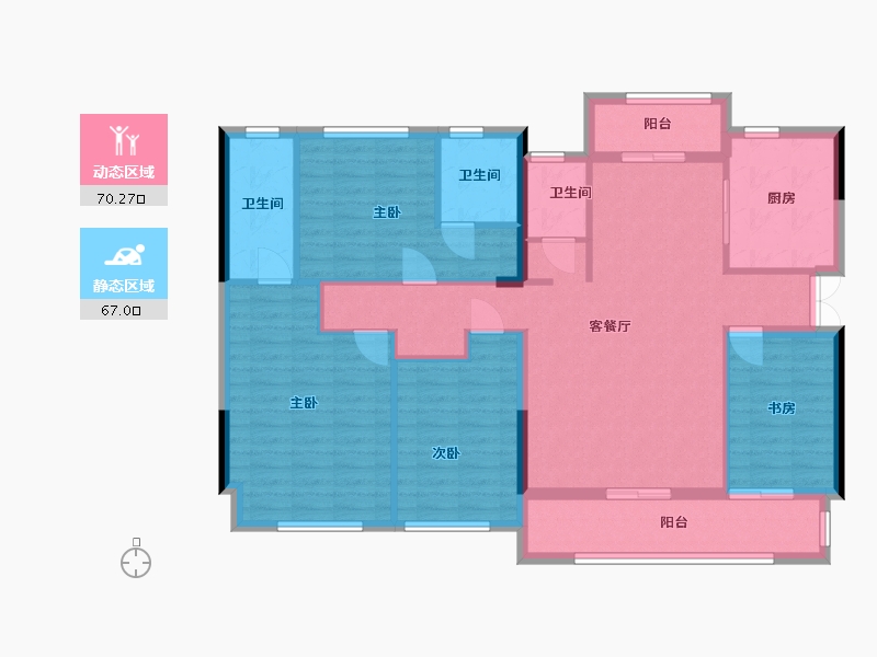 四川省-成都市-嘉禾华府-124.11-户型库-动静分区