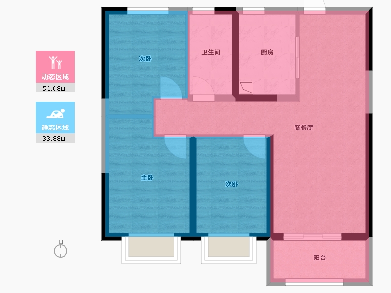 山西省-临汾市-保利天汇-99.00-户型库-动静分区