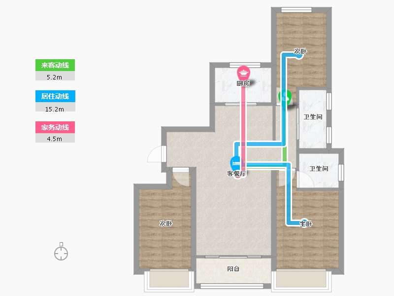 河北省-石家庄市-绿城·悦园-78.66-户型库-动静线