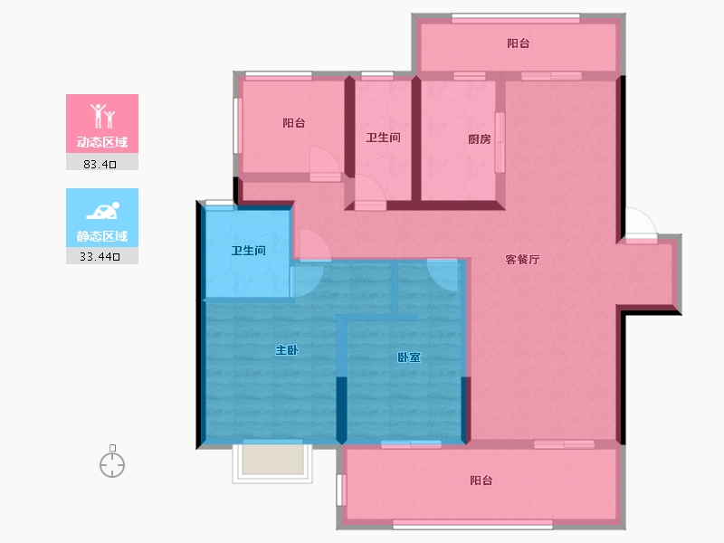 海南省-海口市-元垄·上品-103.30-户型库-动静分区