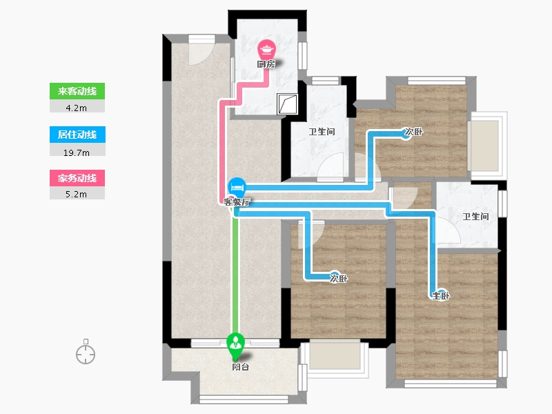 福建省-漳州市-建发璞云-71.20-户型库-动静线