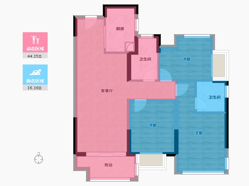 福建省-漳州市-建发璞云-71.20-户型库-动静分区