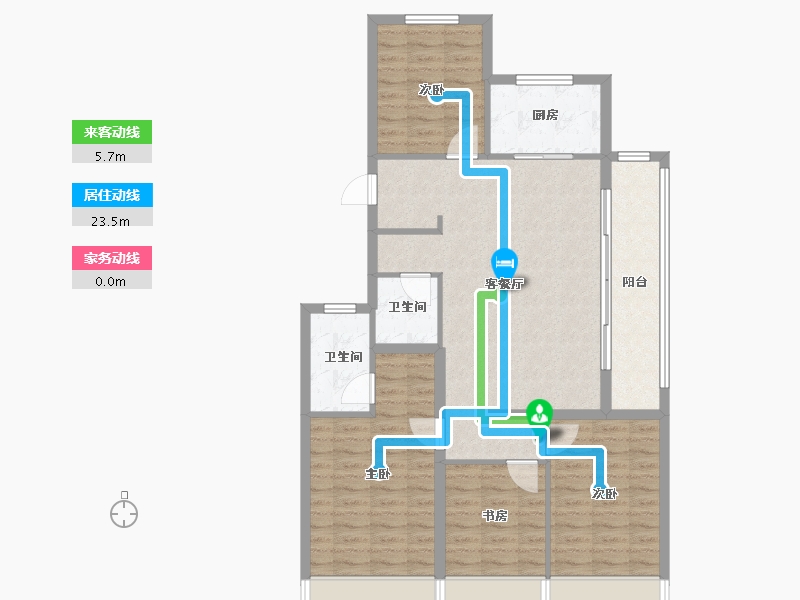 浙江省-杭州市-兴耀玉珊瑚-101.60-户型库-动静线