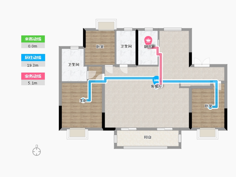 江苏省-徐州市-大华梧桐院-131.20-户型库-动静线