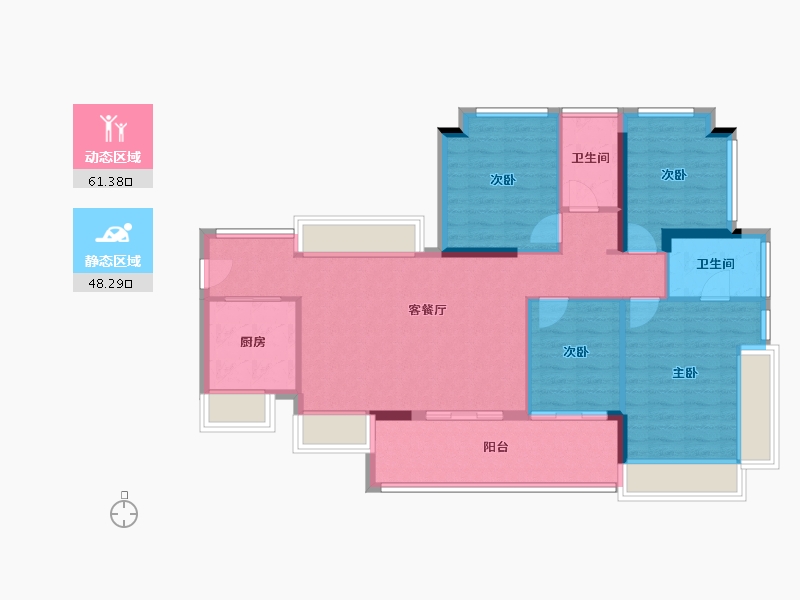 广东省-东莞市-松湖瑞府-98.79-户型库-动静分区