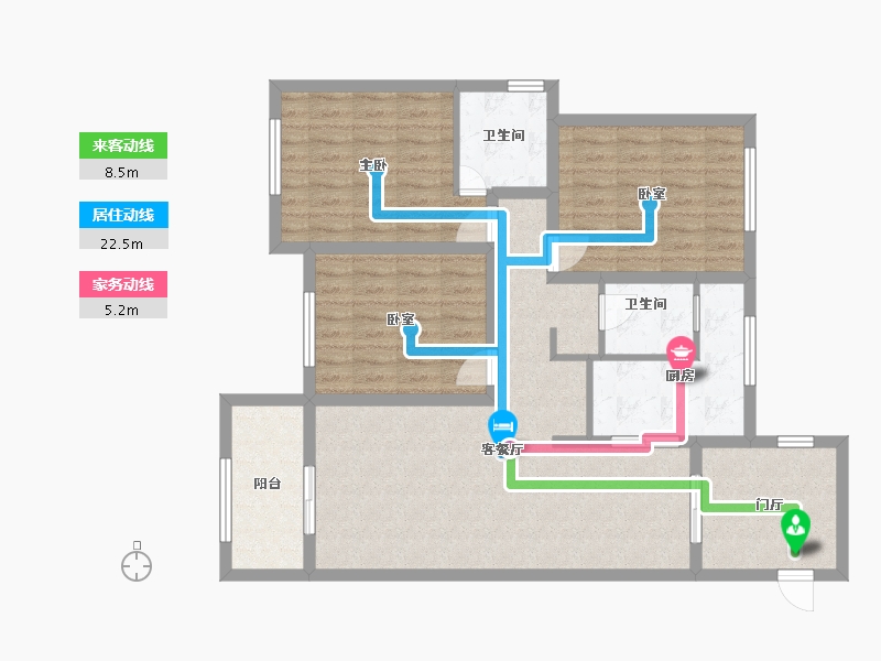 广西壮族自治区-玉林市-盛世翰林杏林居-121.00-户型库-动静线