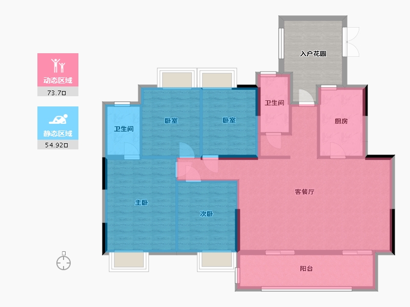 河南省-信阳市-上河城-127.20-户型库-动静分区