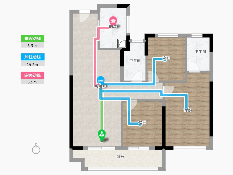 福建省-漳州市-建发朗云-82.40-户型库-动静线