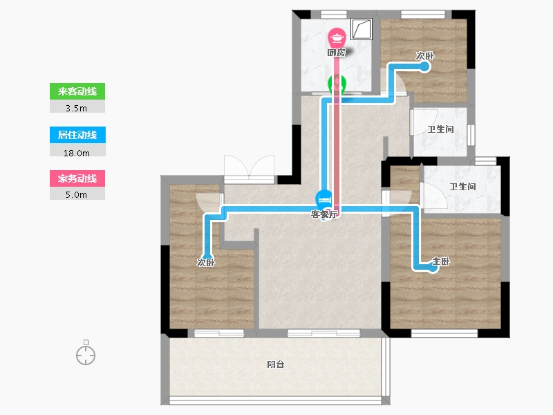 四川省-成都市-国贸锦原-76.81-户型库-动静线