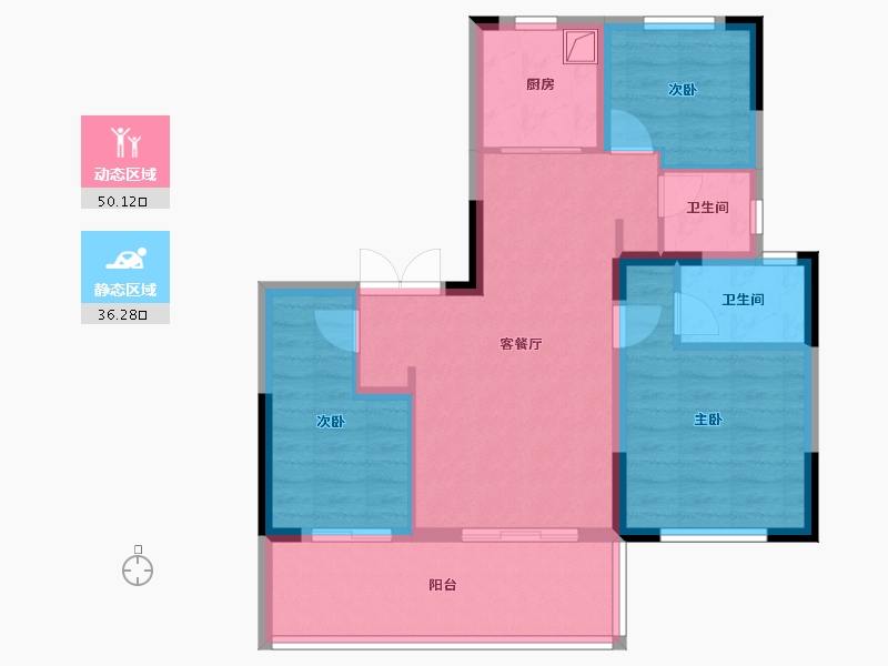 四川省-成都市-国贸锦原-76.81-户型库-动静分区