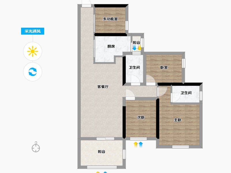 广东省-江门市-海悦天晟-86.18-户型库-采光通风