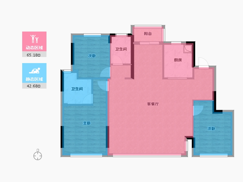 四川省-成都市-明信四季东安-97.37-户型库-动静分区