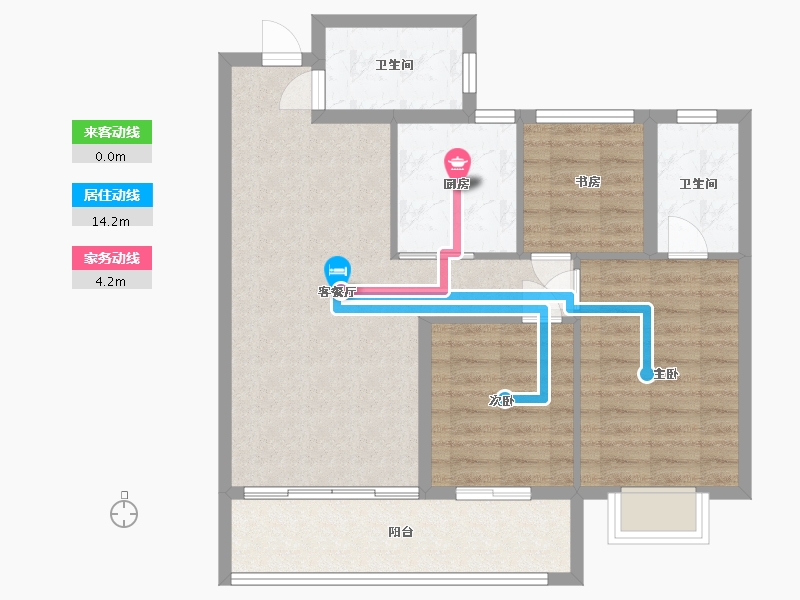 浙江省-宁波市-保利·明州瑧悦府-83.20-户型库-动静线