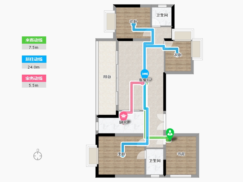 四川省-成都市-国贸锦原-103.01-户型库-动静线