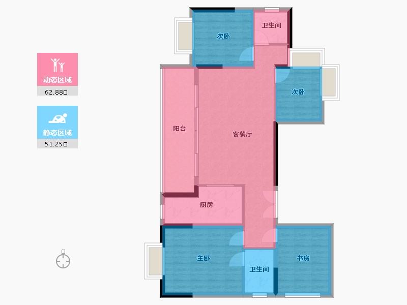 四川省-成都市-国贸锦原-103.01-户型库-动静分区