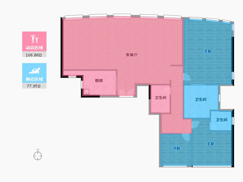 广东省-珠海市-琴澳湾一号-172.00-户型库-动静分区