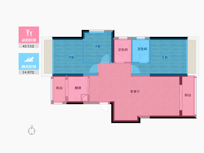 广东省-深圳市-海智云轩-74.89-户型库-动静分区