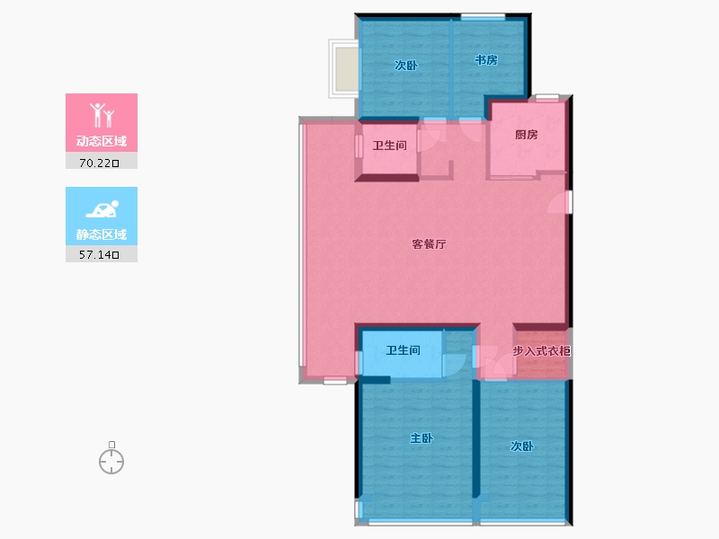 河南省-郑州市-美盛·金水印二期-114.40-户型库-动静分区