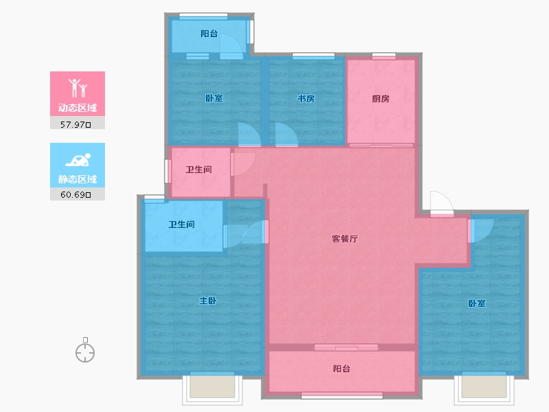 浙江省-宁波市-保利·汀澜瑧悦-106.68-户型库-动静分区