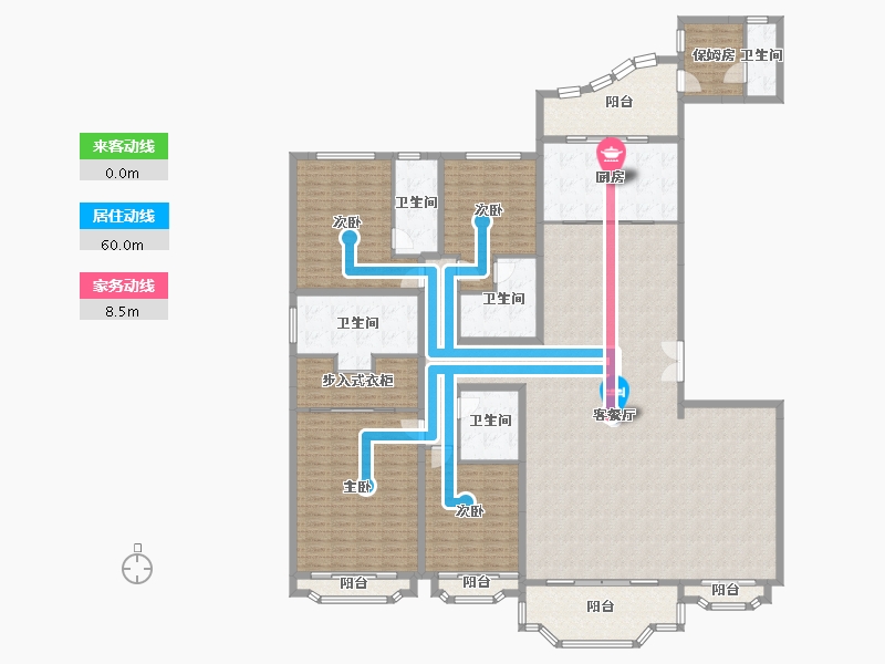 陕西省-西安市-曲江星河湾花园-271.56-户型库-动静线