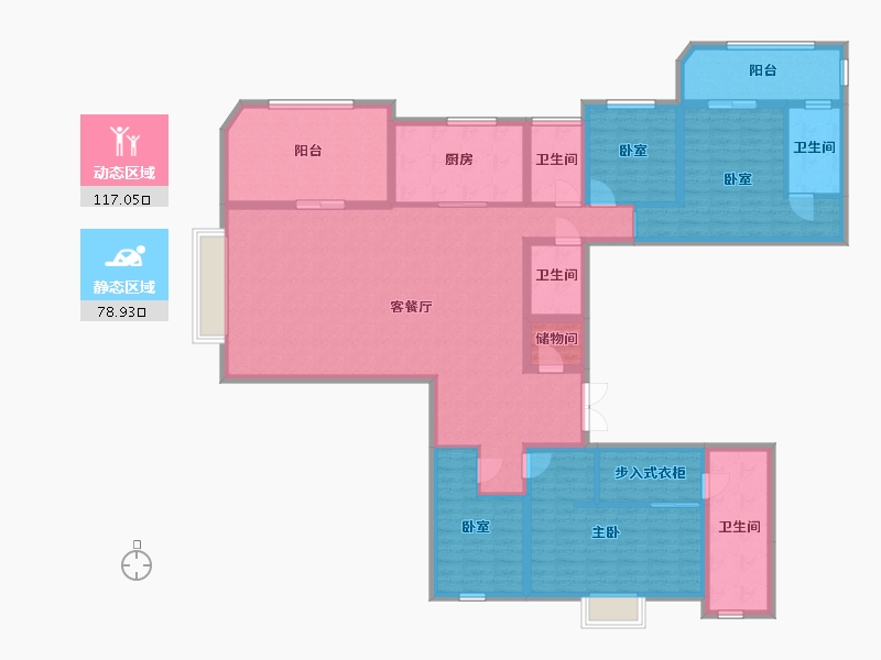 陕西省-西安市-华润置地世园润府-176.00-户型库-动静分区