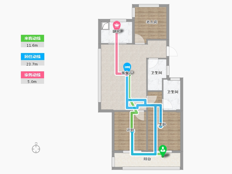 浙江省-宁波市-保利·汀澜瑧悦-94.40-户型库-动静线