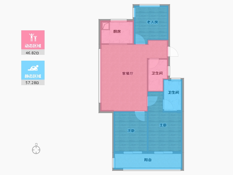 浙江省-宁波市-保利·汀澜瑧悦-94.40-户型库-动静分区