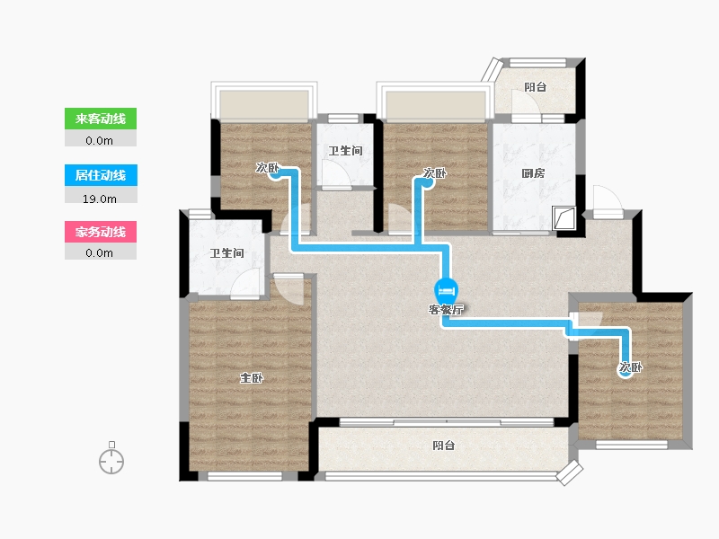 四川省-成都市-国贸蓉上-103.88-户型库-动静线