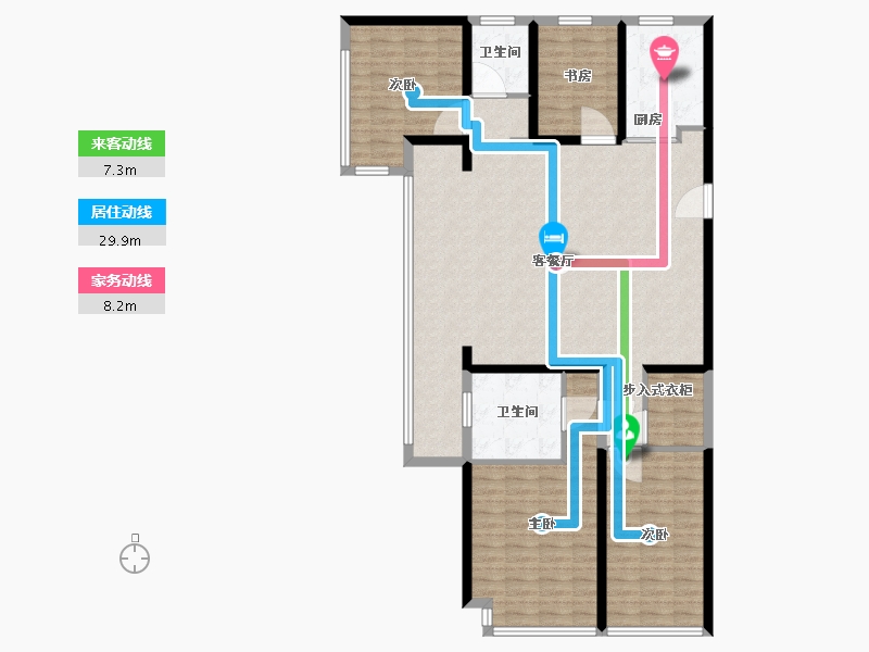 河南省-郑州市-美盛·金水印二期-132.01-户型库-动静线