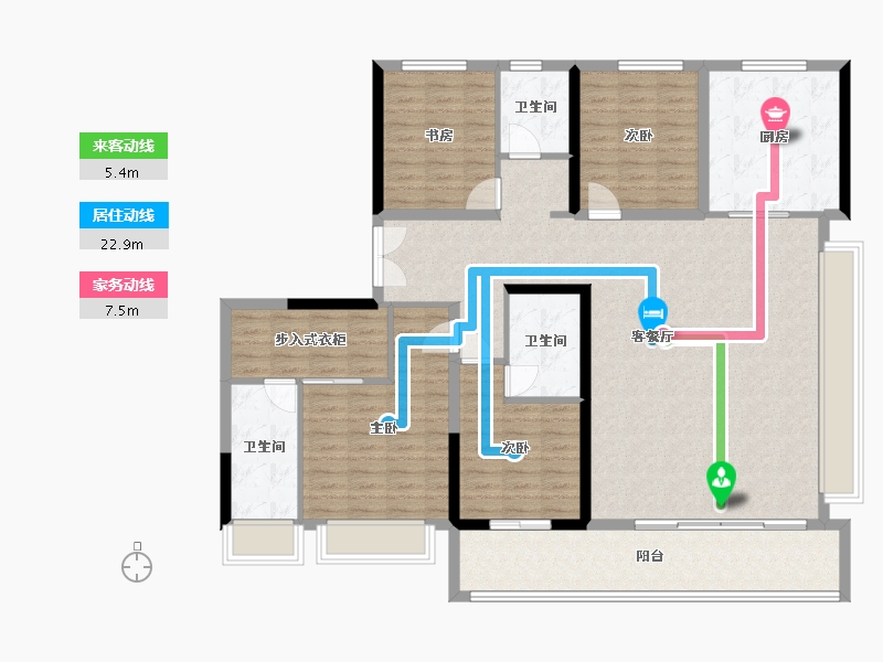 陕西省-西安市-中铁·阅唐府-148.97-户型库-动静线