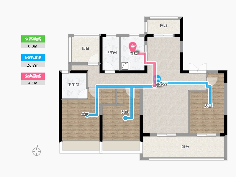 海南省-海口市-元垄·上品-113.60-户型库-动静线