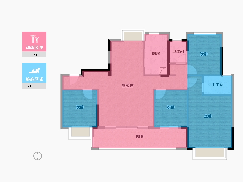 福建省-漳州市-建发璞云-102.40-户型库-动静分区