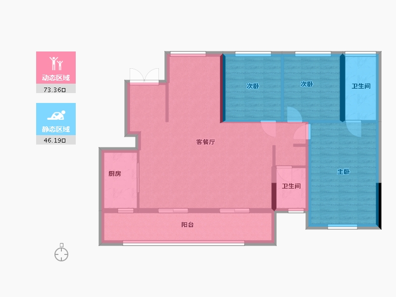 四川省-成都市-明信四季东安-108.01-户型库-动静分区