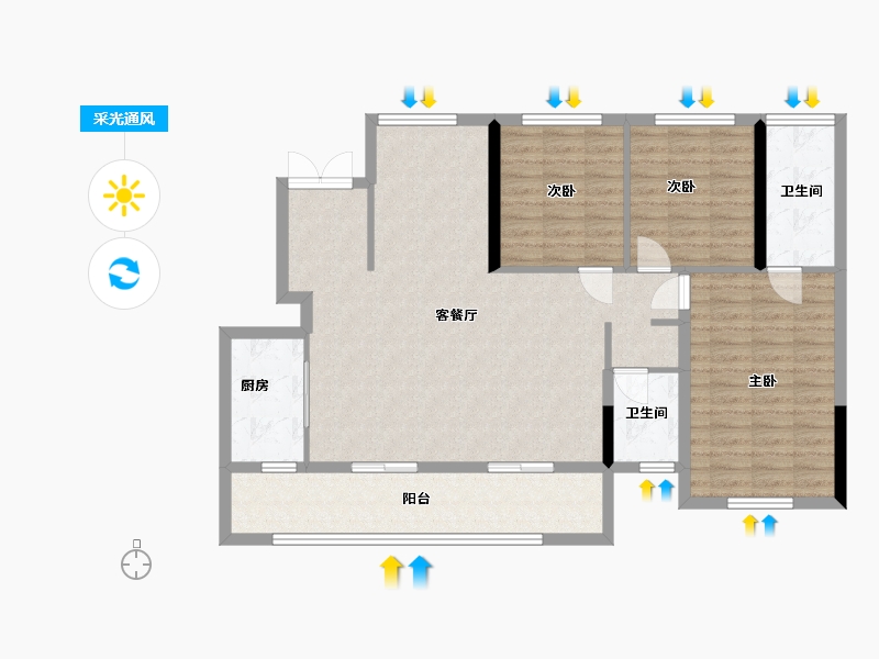 四川省-成都市-明信四季东安-108.01-户型库-采光通风