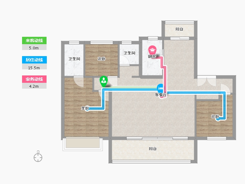 四川省-成都市-国贸锦原-99.41-户型库-动静线