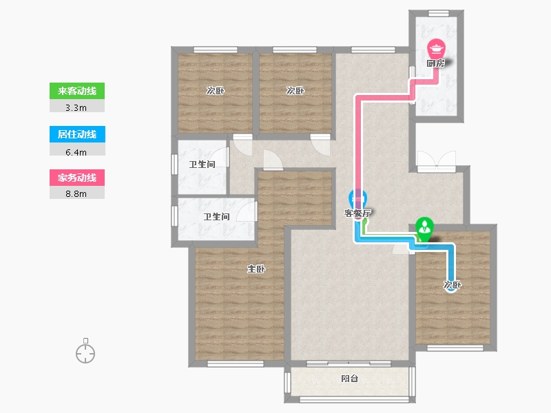 河北省-张家口市-祥瑞城-140.80-户型库-动静线