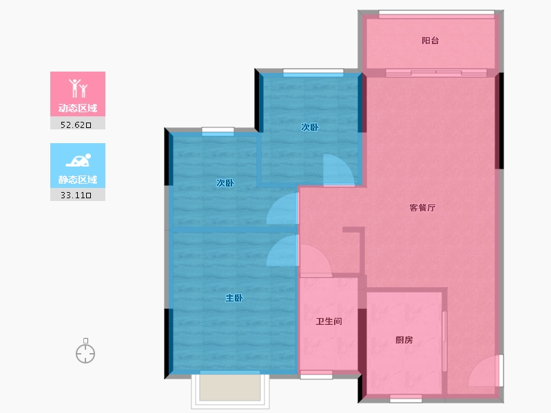 贵州省-贵阳市-恒大都会广场-797.52-户型库-动静分区