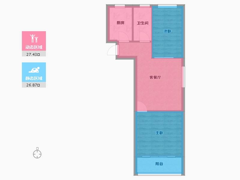 上海-上海市-共康三村社区-46.33-户型库-动静分区